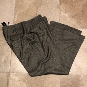 NWT LANE BRYANT High Rise Wide Leg Black Tweed Pants Sz 20 Average